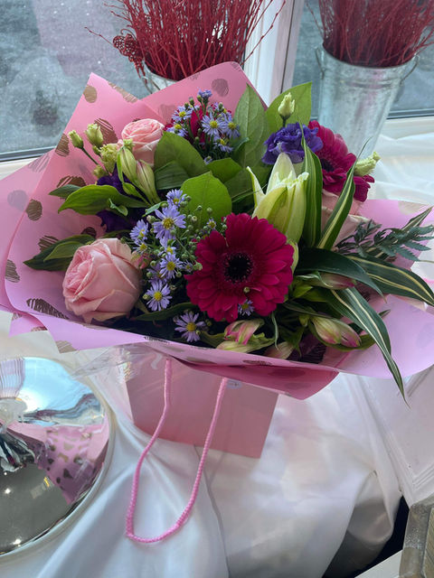 Floral arrangement made by Primrose & Poppies